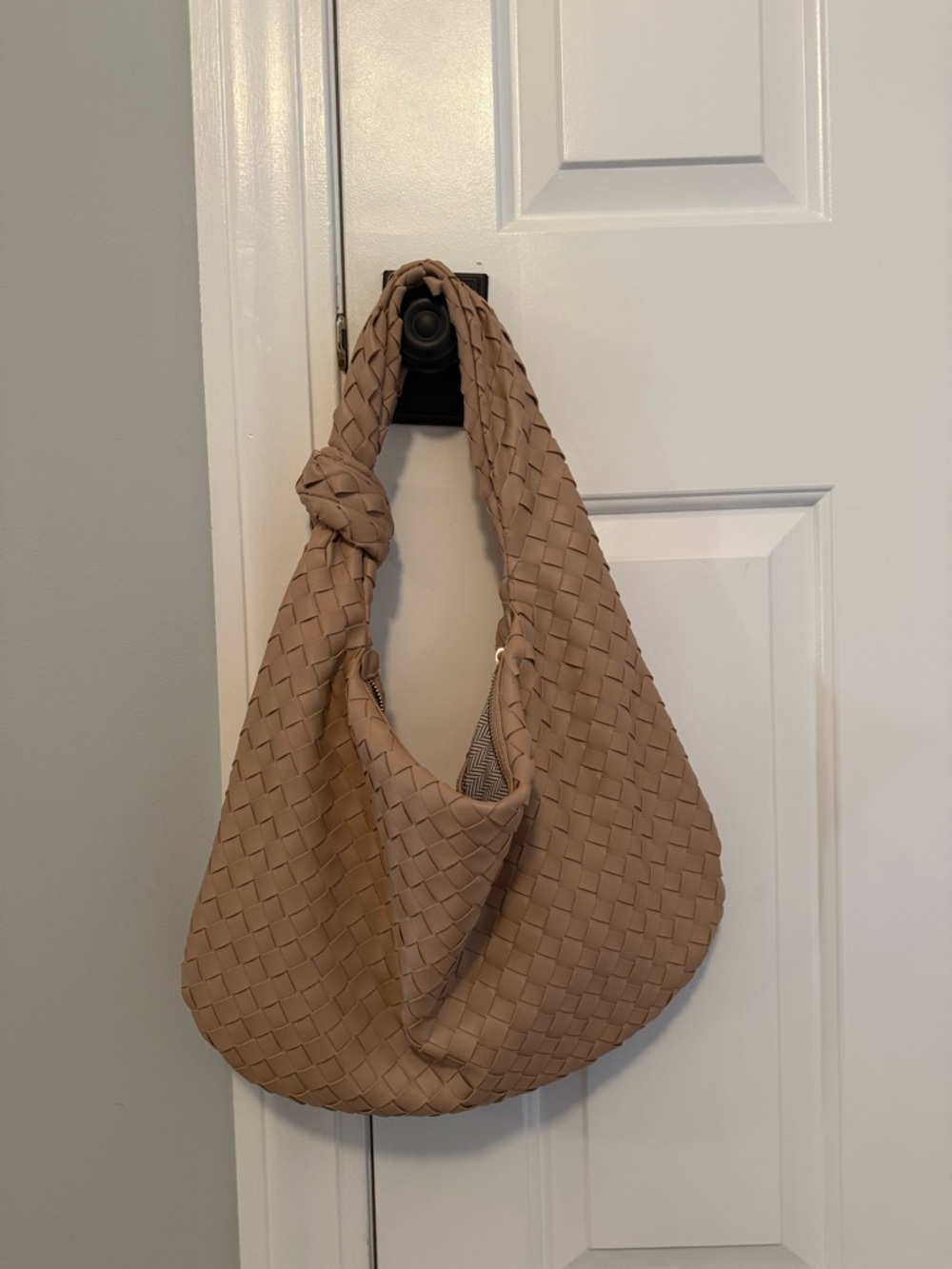 Urban Expressions Woven Hobo Bag - Beige